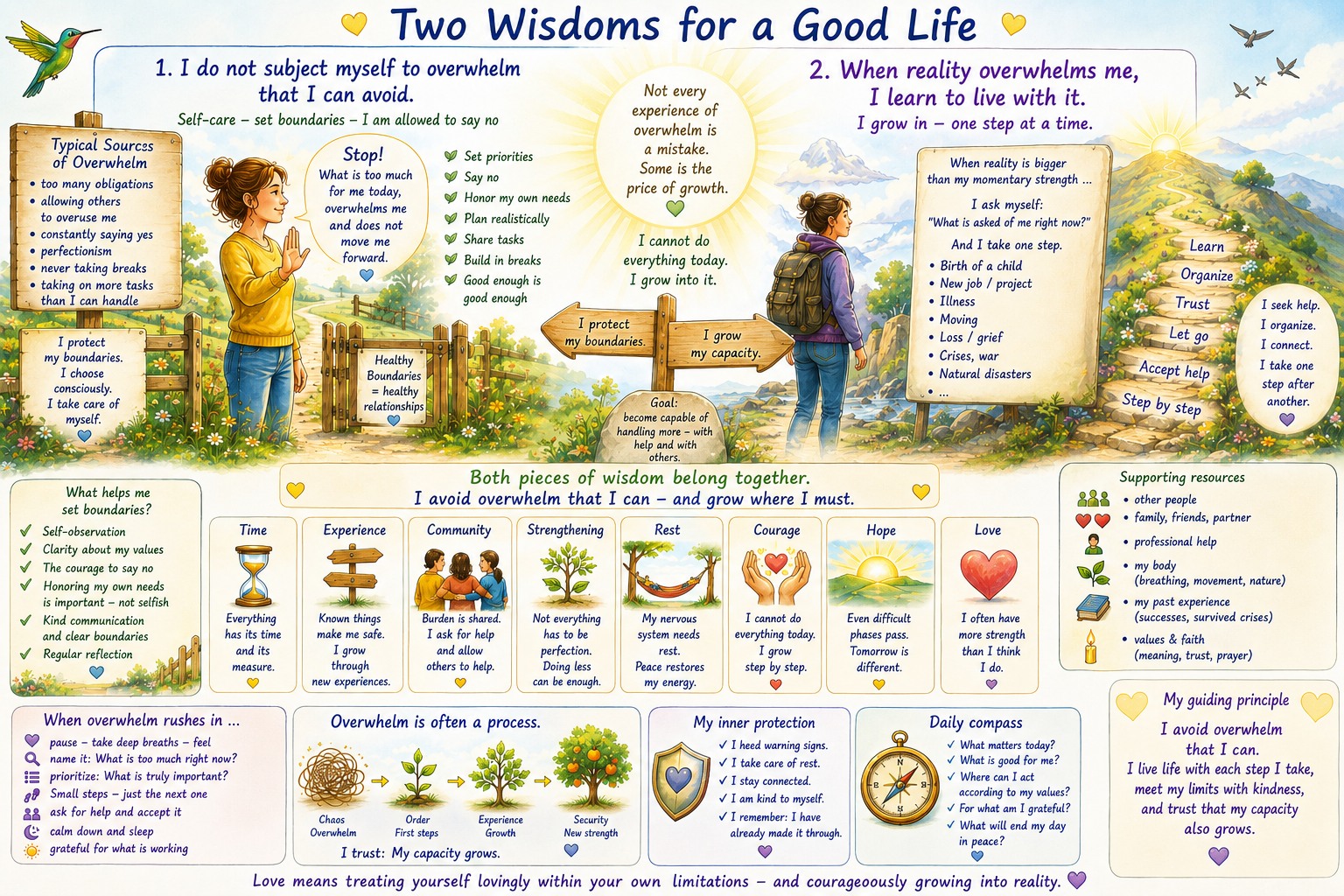 Two kinds of overwhelm and two forms of wisdom