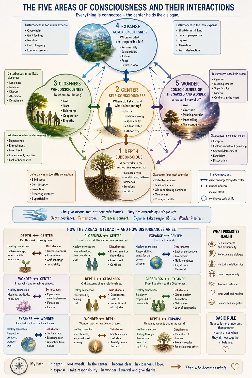 Five Areas of Consciousness and Their Interactions Five Areas of Consciousness and Their Interactions