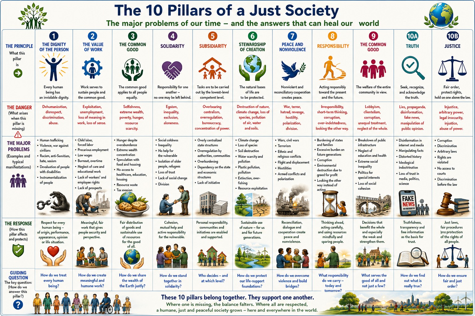 Ten pillars of a just society Ten pillars of a just society
