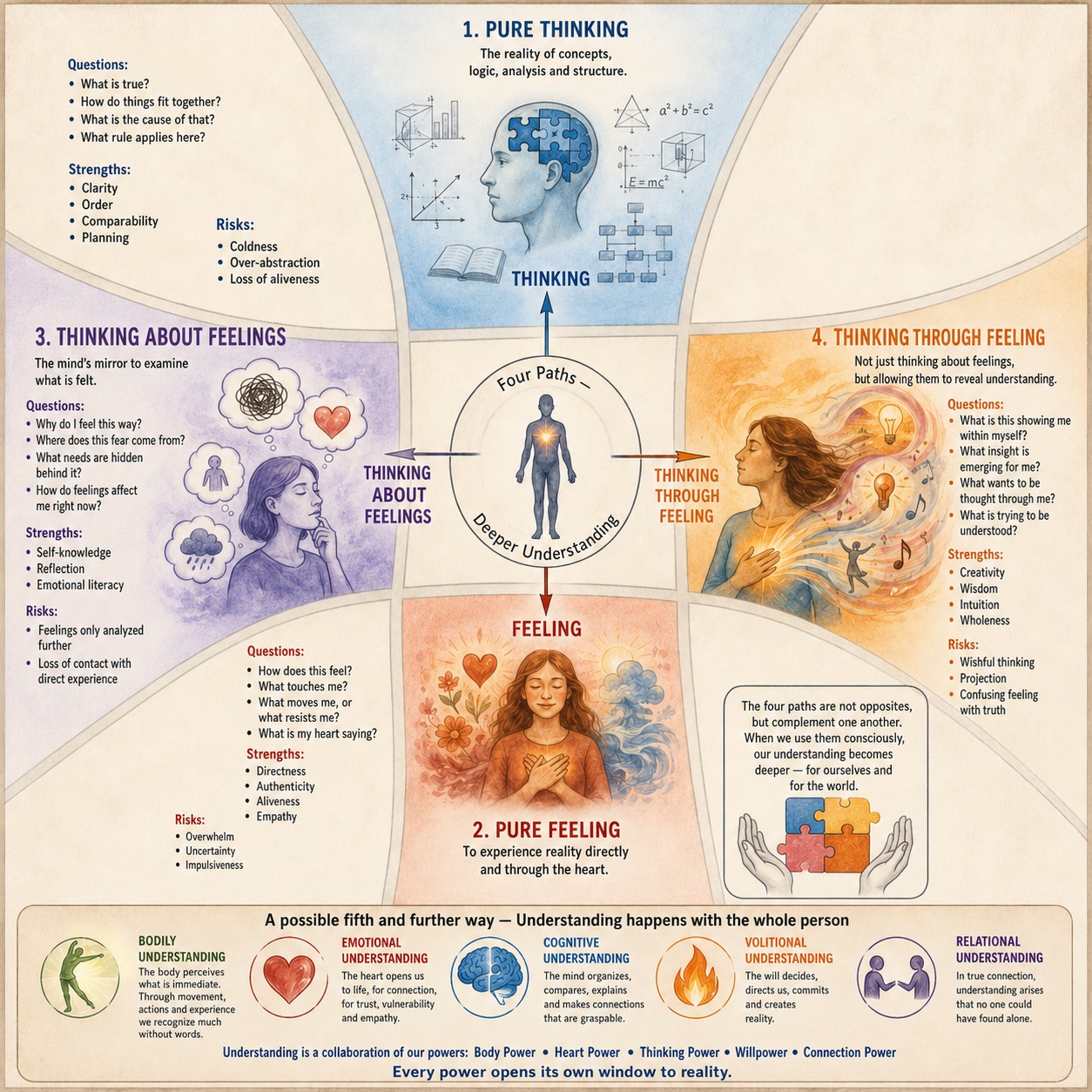 Four Paths Between Thinking and Feeling Four Paths Between Thinking and Feeling