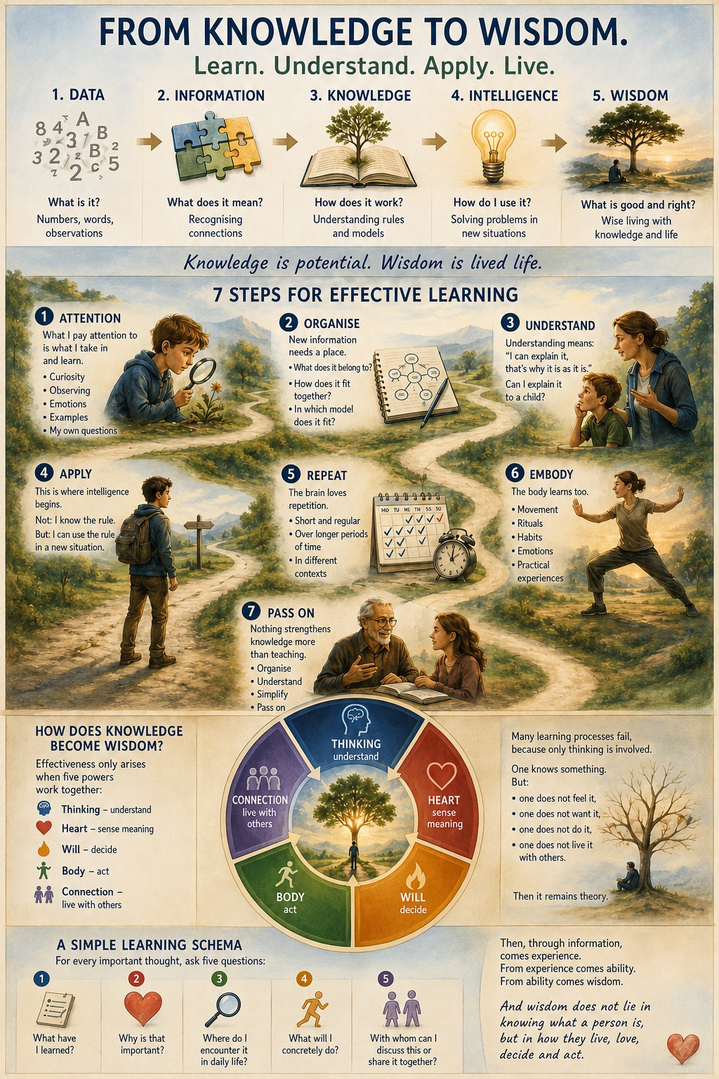 Knowledge Is Potential; Wisdom Is Lived Life Knowledge Is Potential; Wisdom Is Lived Life