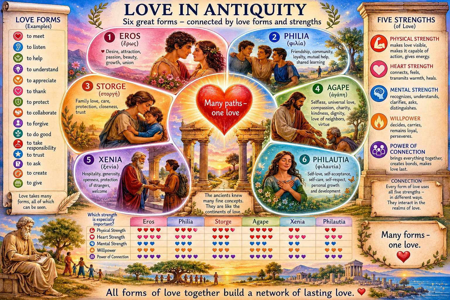 Love in Antiquity — Six Forms