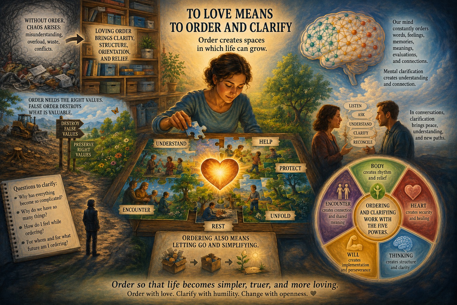 To Love Means to Order and Clarify To Love Means to Order and Clarify