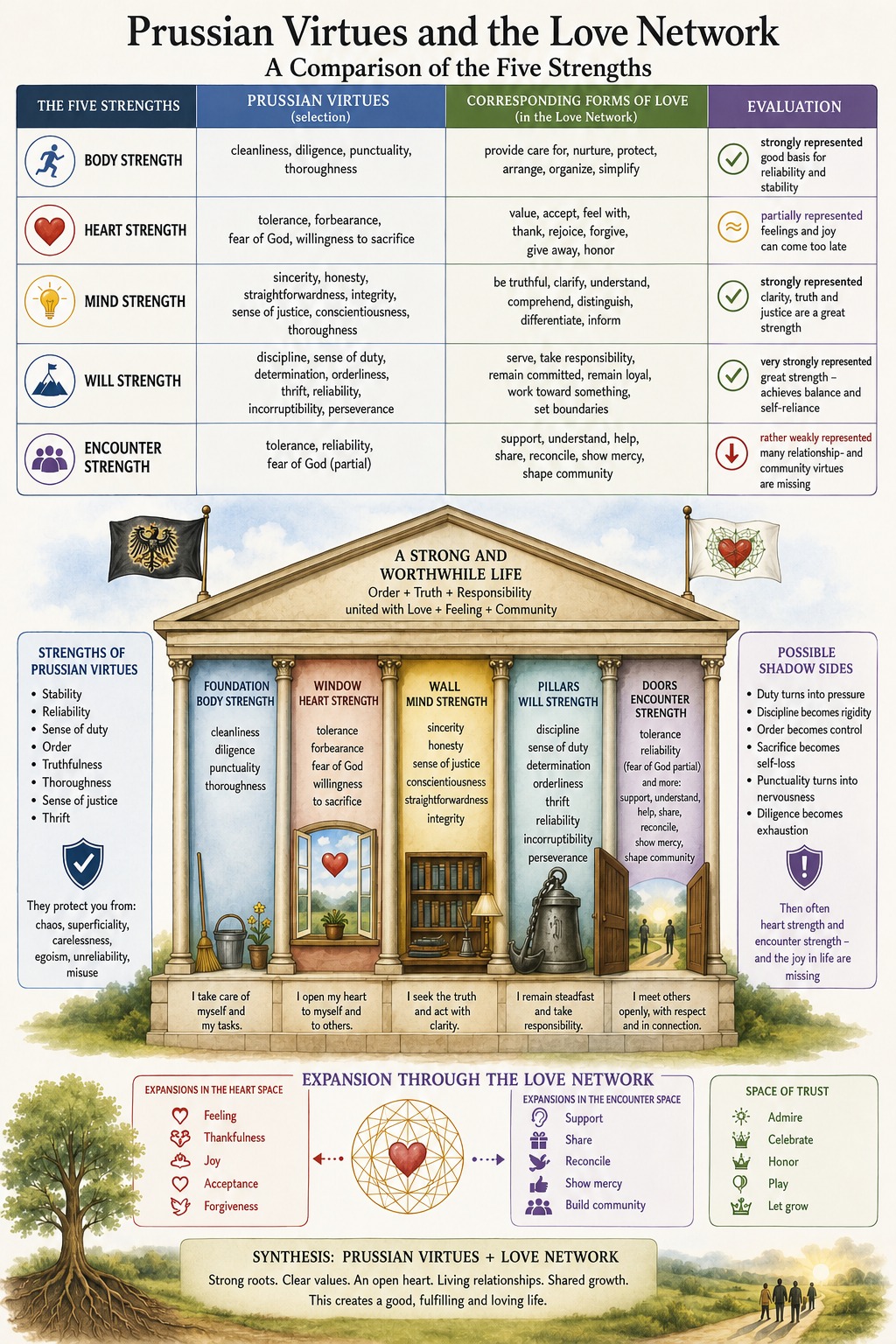 Prussian Virtues and the Love Network