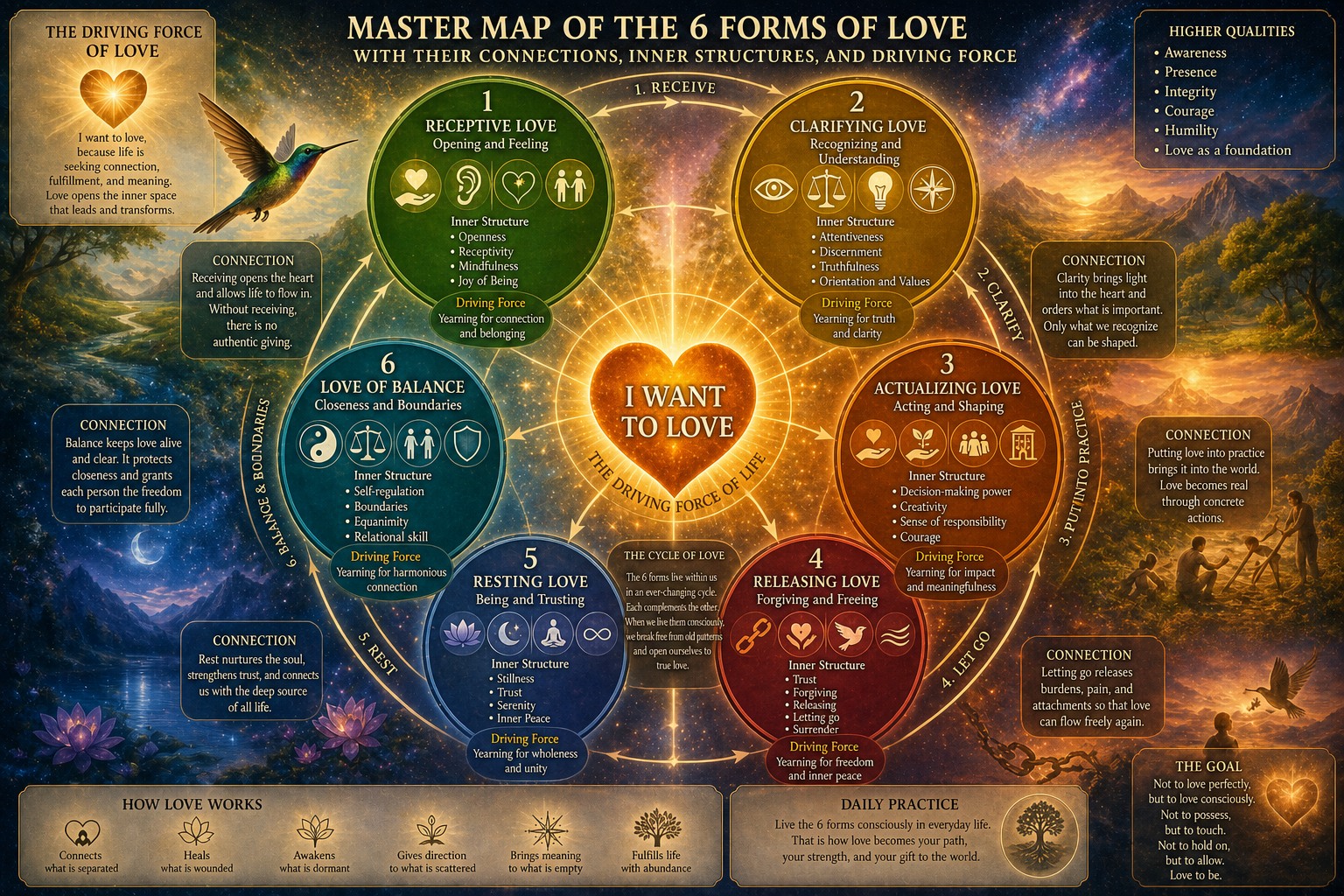 Master map of the six forms of love Master map of the six forms of love