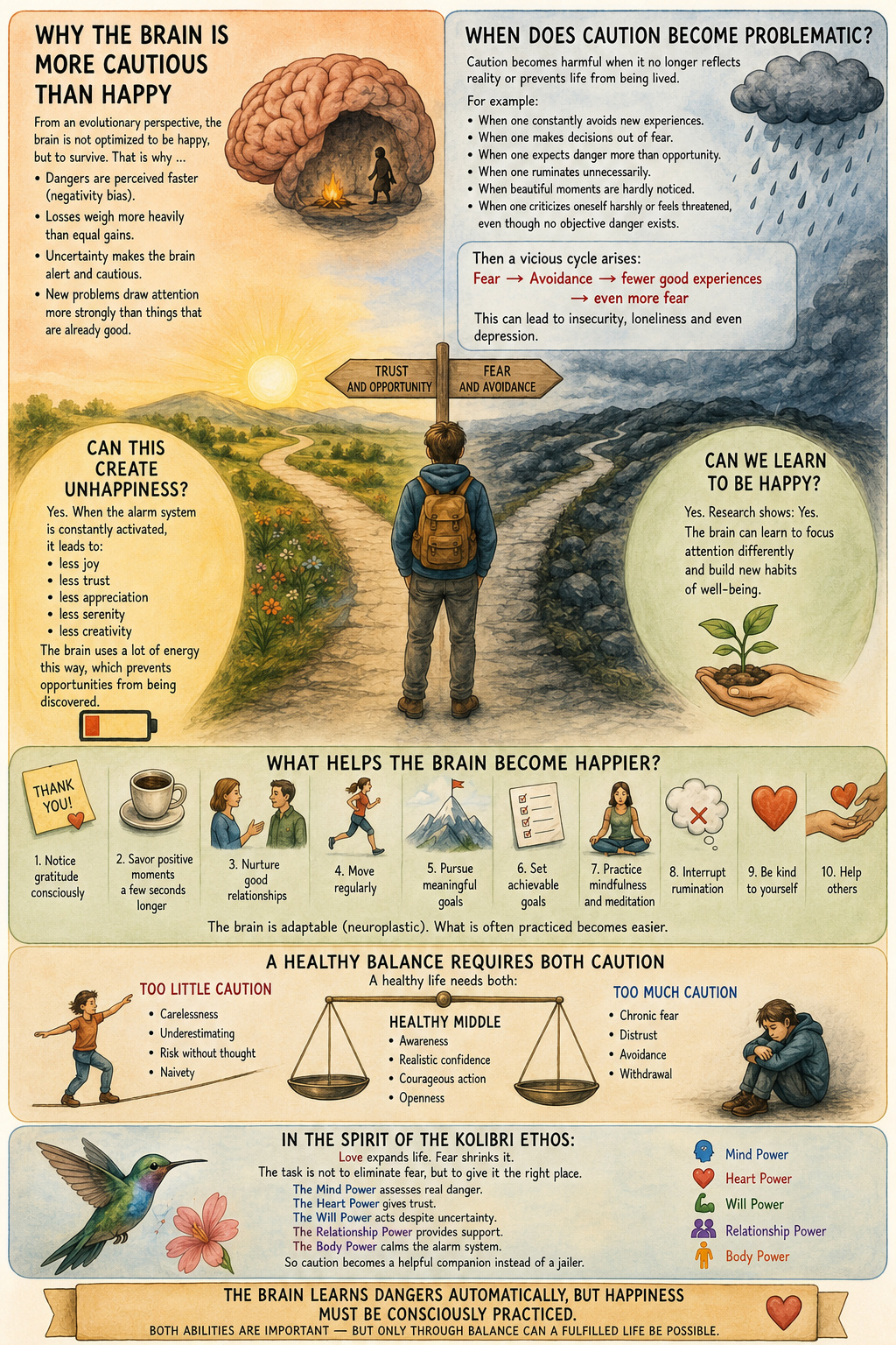 Why the Brain Is More Cautious Than Happy