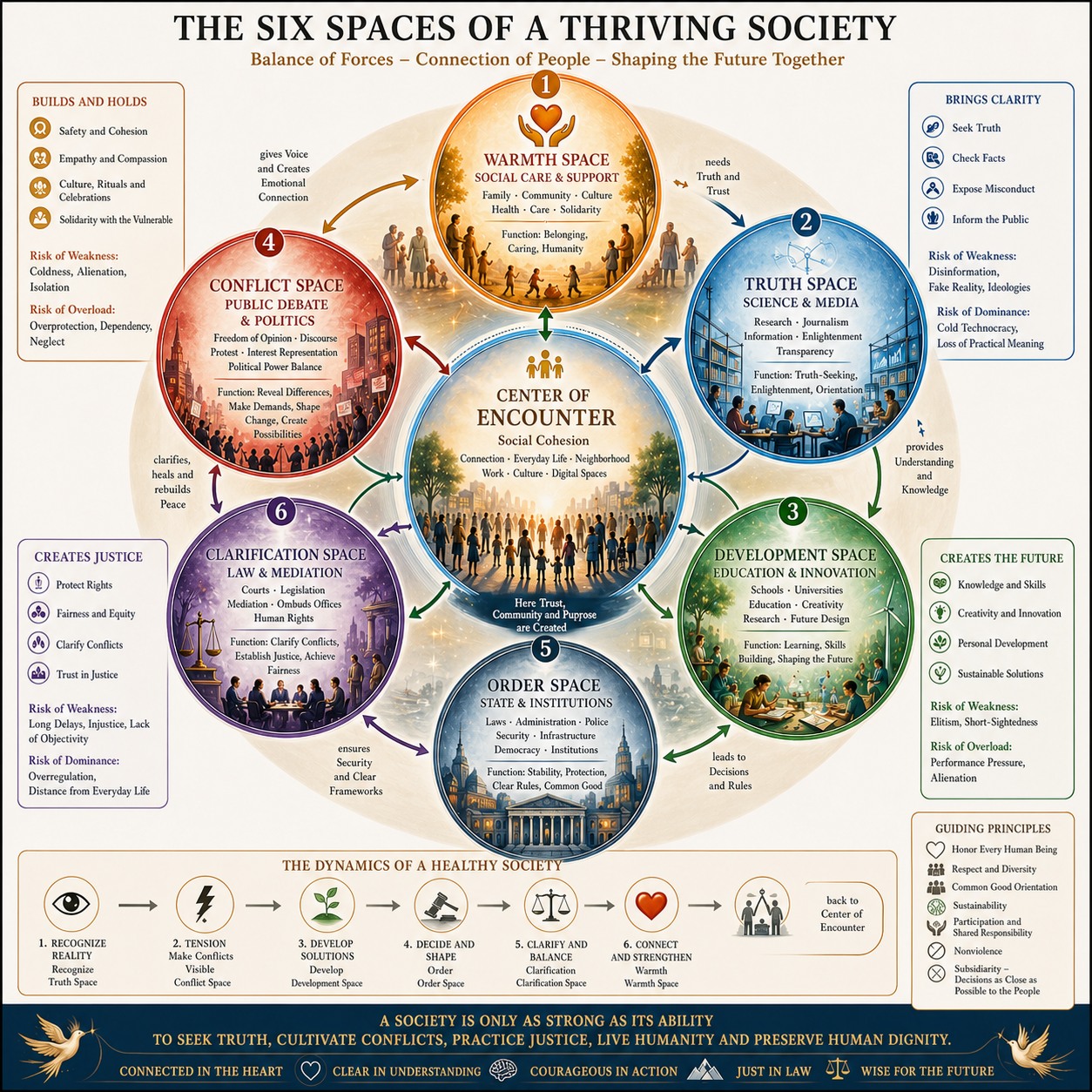 The six spaces of a thriving society The six spaces of a thriving society