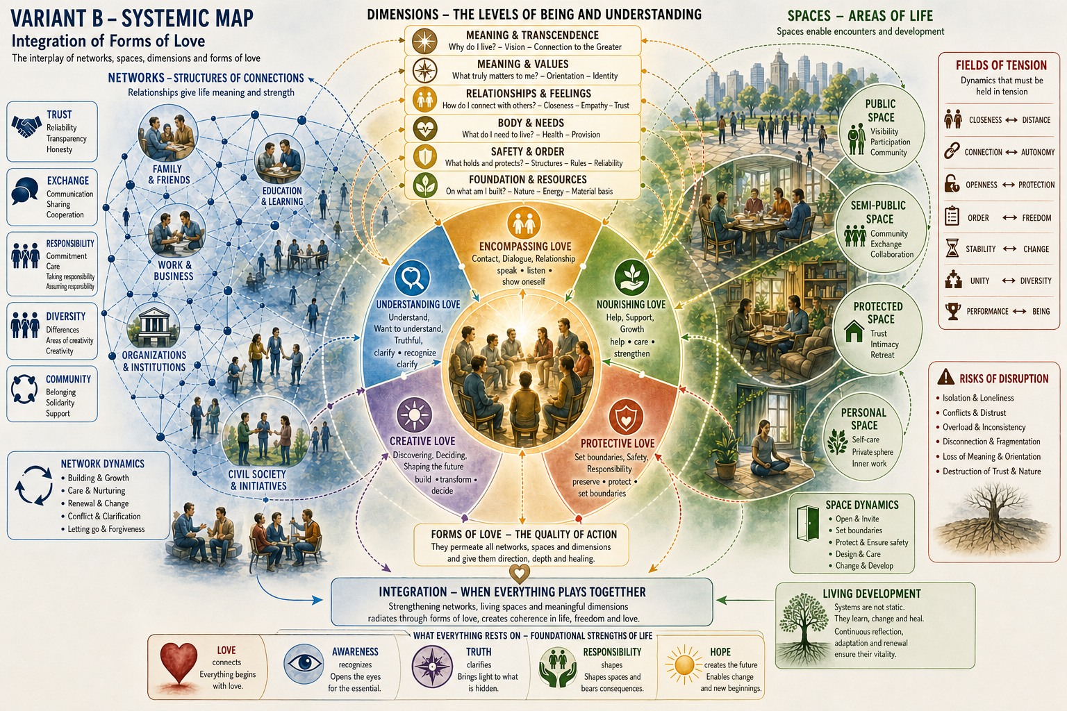 Systemic map — integration of forms of love Systemic map — integration of forms of love