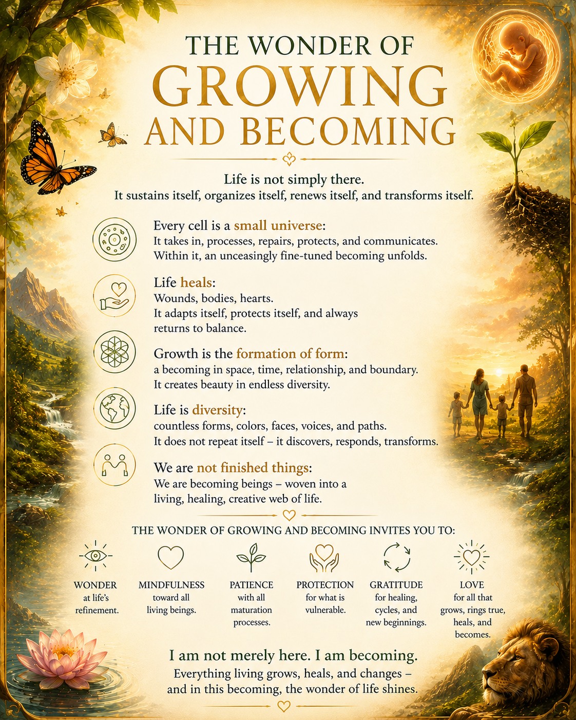 The Wonder of Growing and Becoming The Wonder of Growing and Becoming