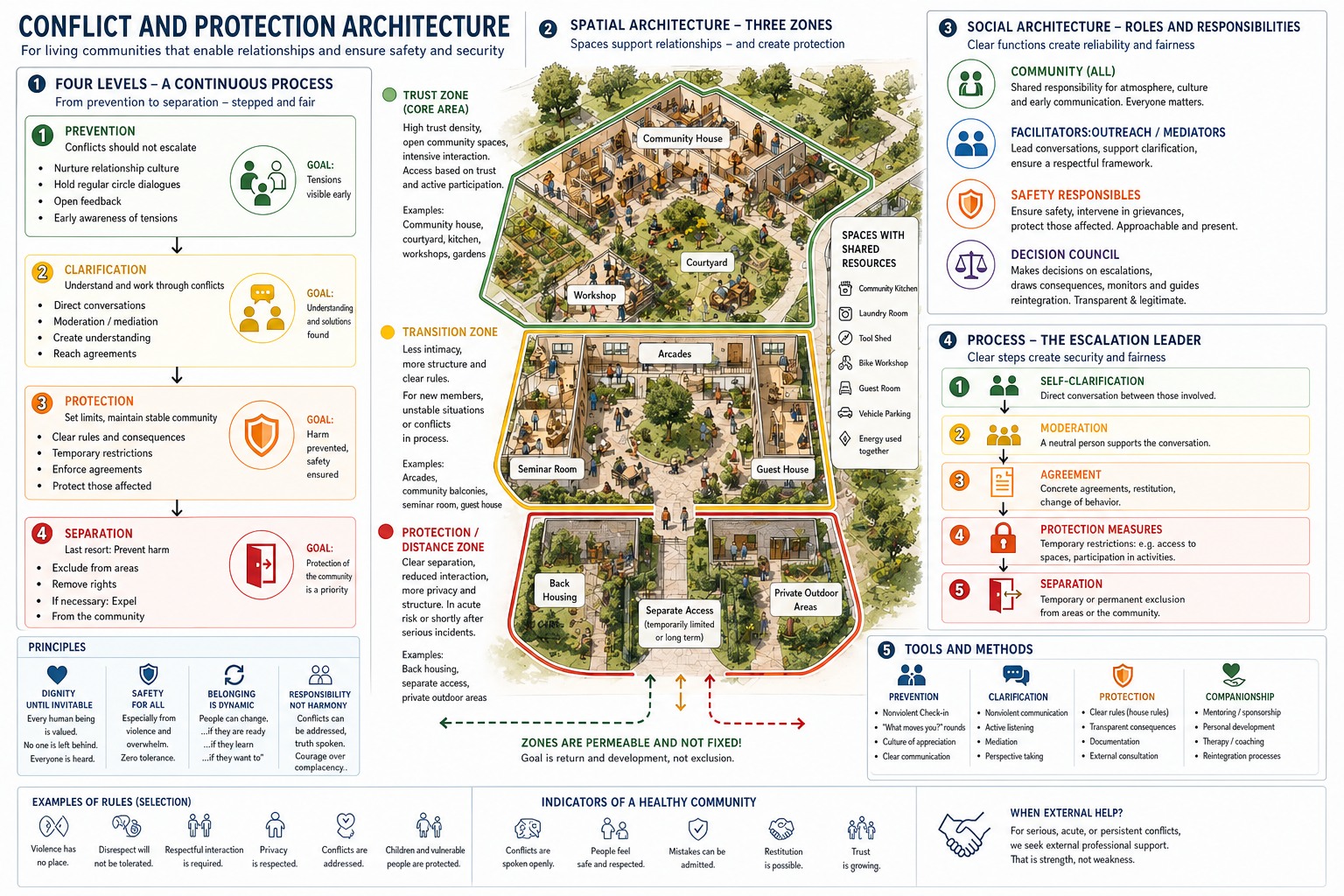 Conflict and protection architecture Conflict and protection architecture