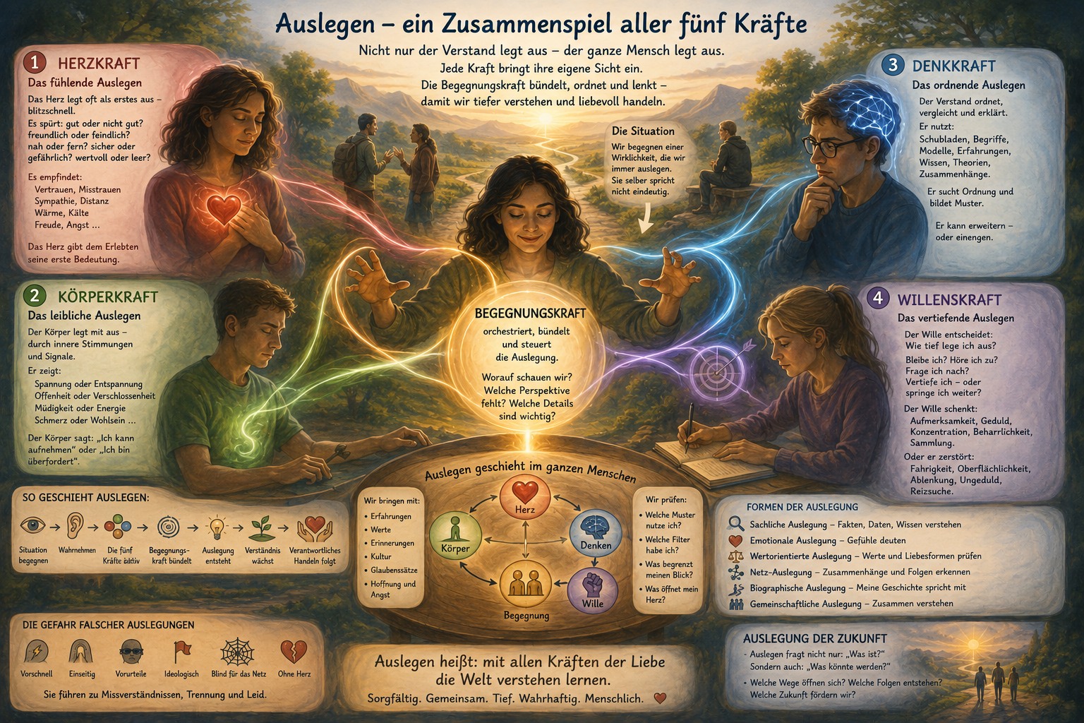 Das Auslegen - ein Zusammenspiel der fünf Kräfte