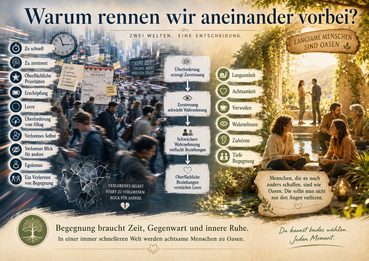 Begegnung braucht Zeit und Offenheit und Erleben - keine Hektik!