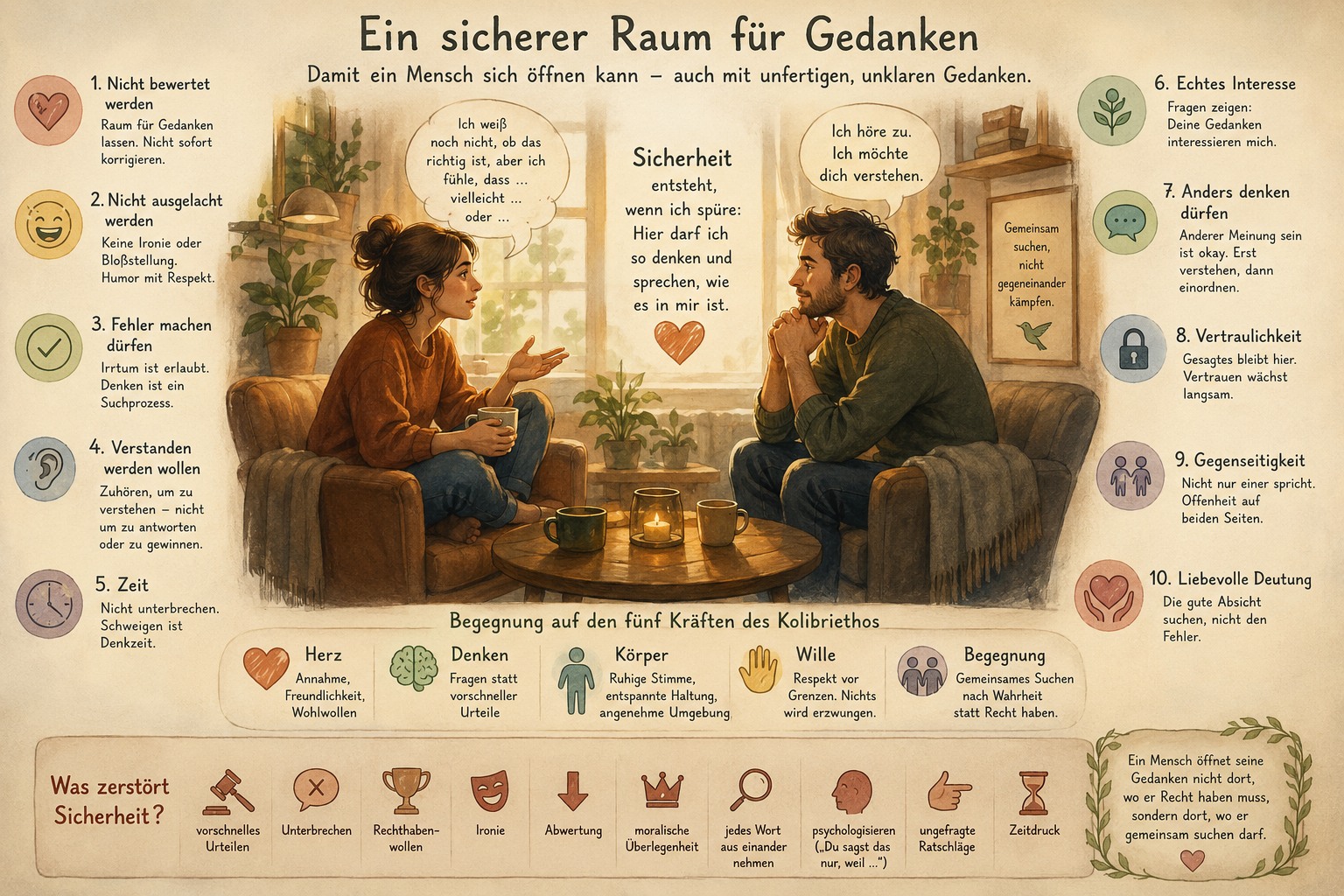 Begegnung braucht einen sicheren Raum!