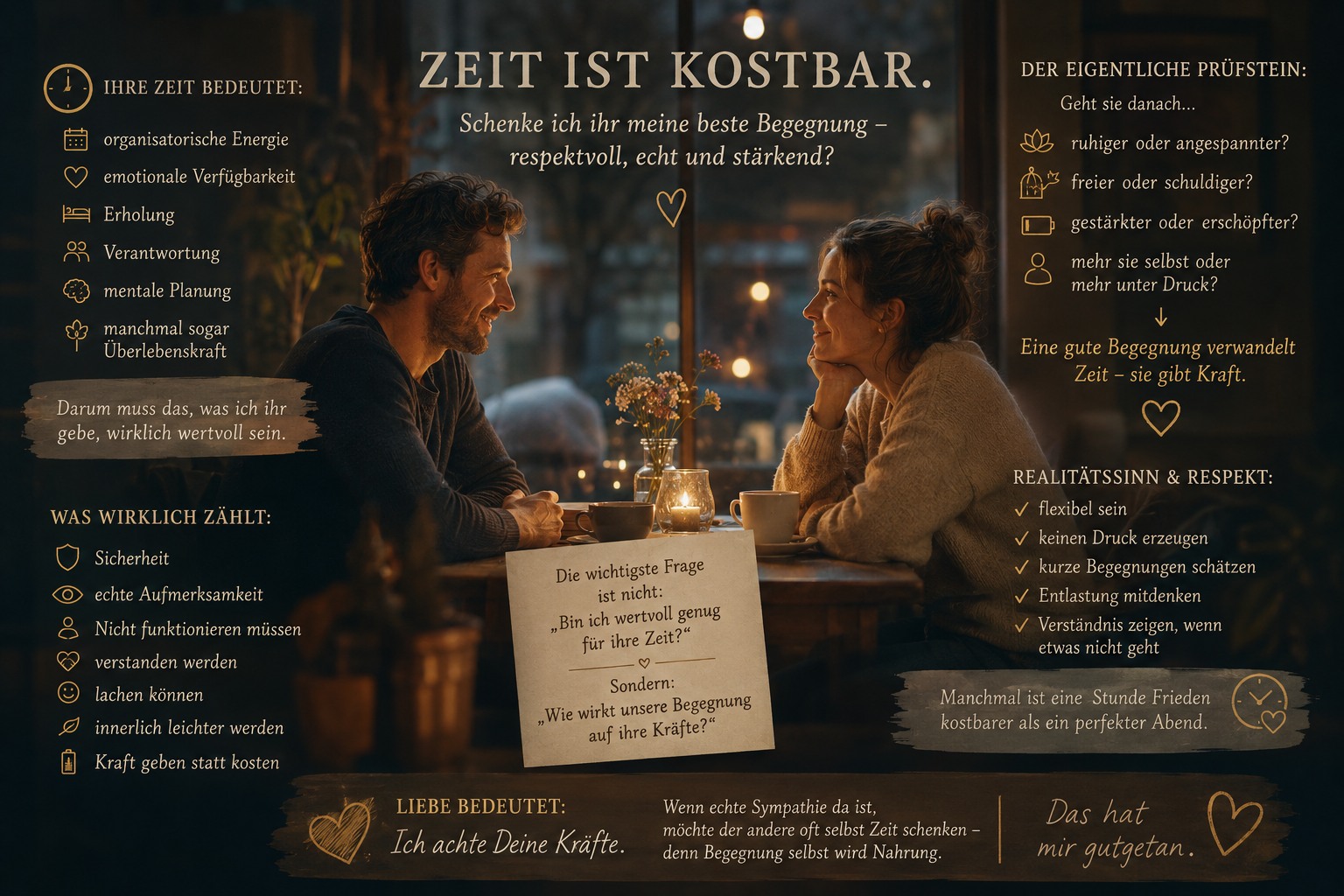 Begegnung -sich Zeit schenken (auf Augenhöhe ohne Hochmut und Abwertung, mit Offenheit und Vertrauen)