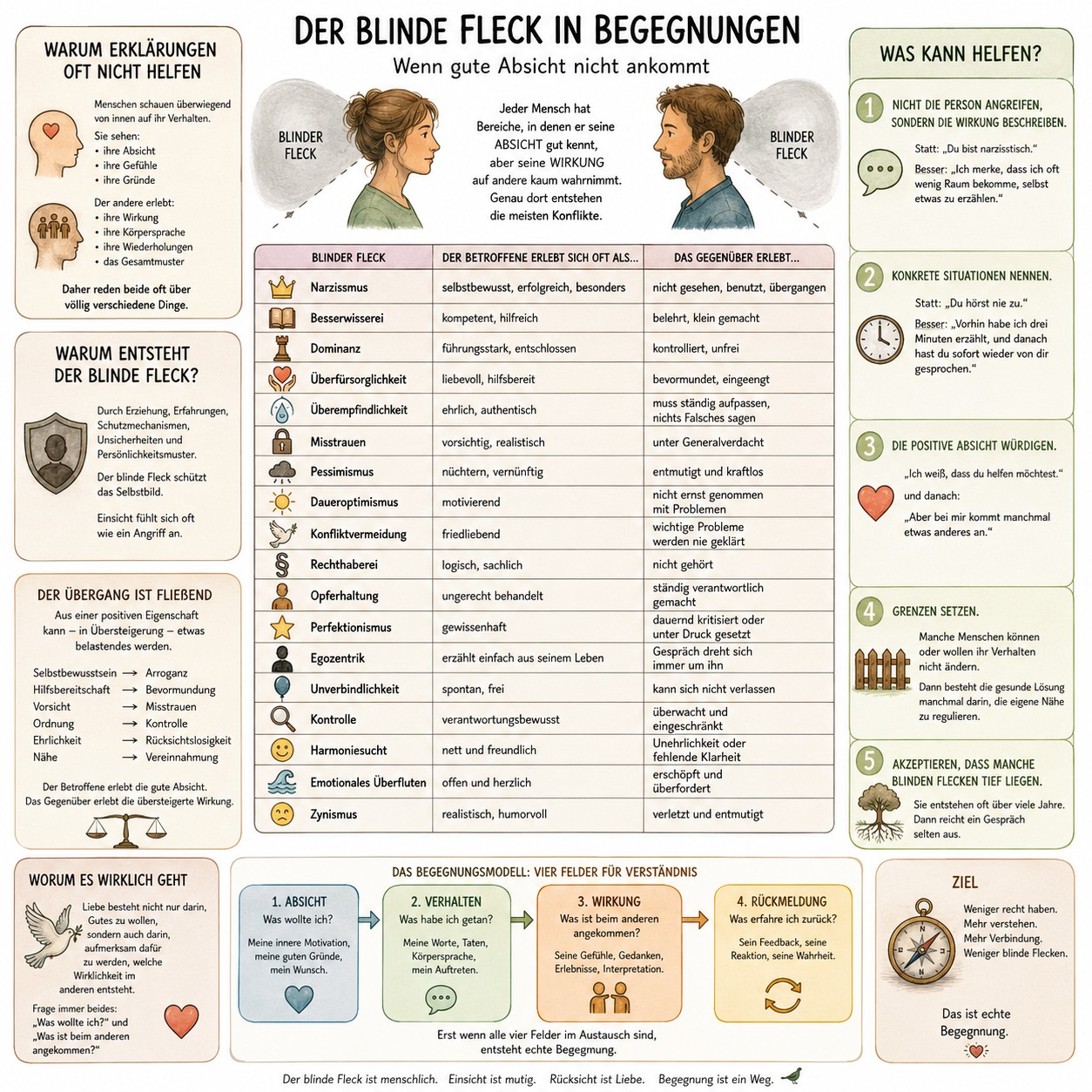 Der blinde Fleck des jeweils anderen in Begegnungen