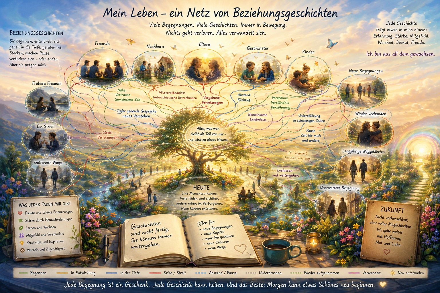 Unser Leben ist erfüllt von vielen Beziehungen, einmalig, vernetzt und verwoben.