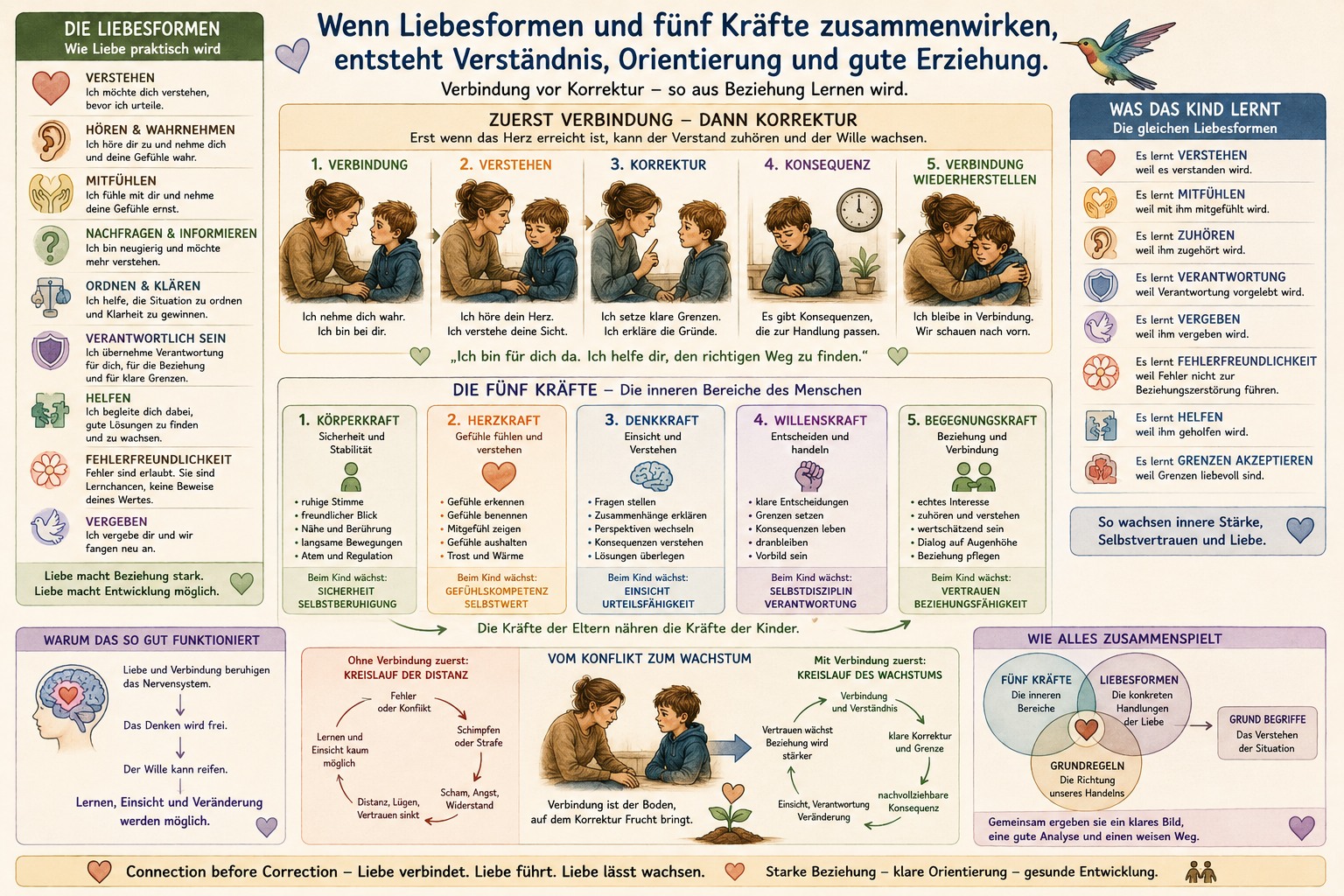 Verbindung vor Korrektur im Umgang mit Kindern