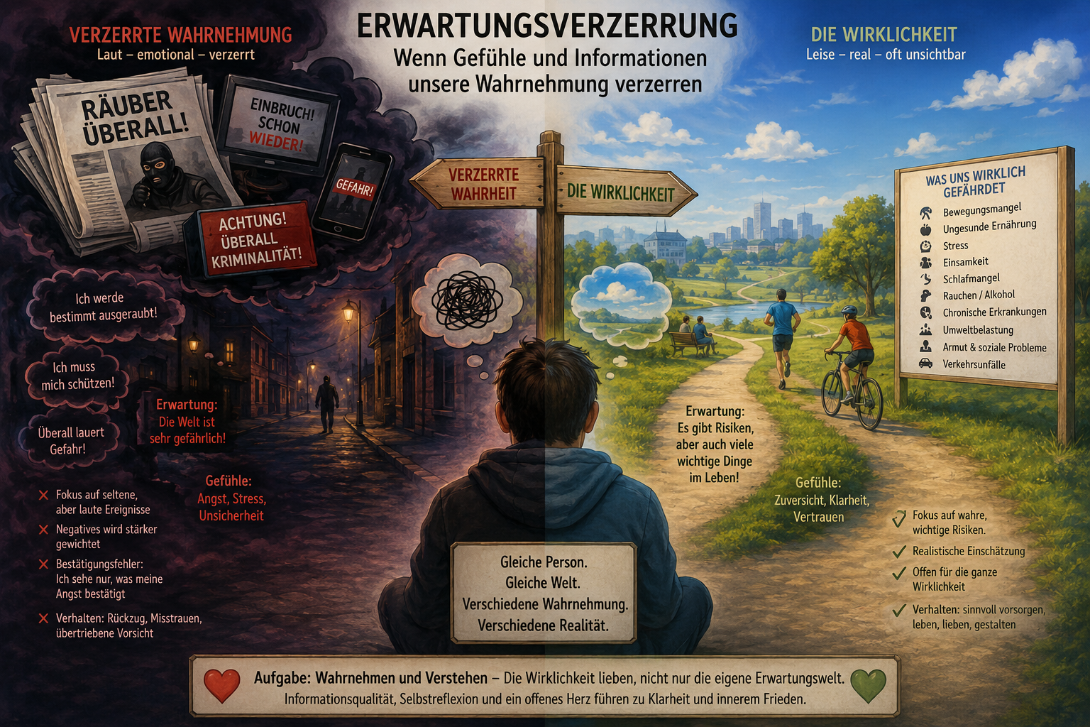erzerrte Erwartungen an uns und die Welt
