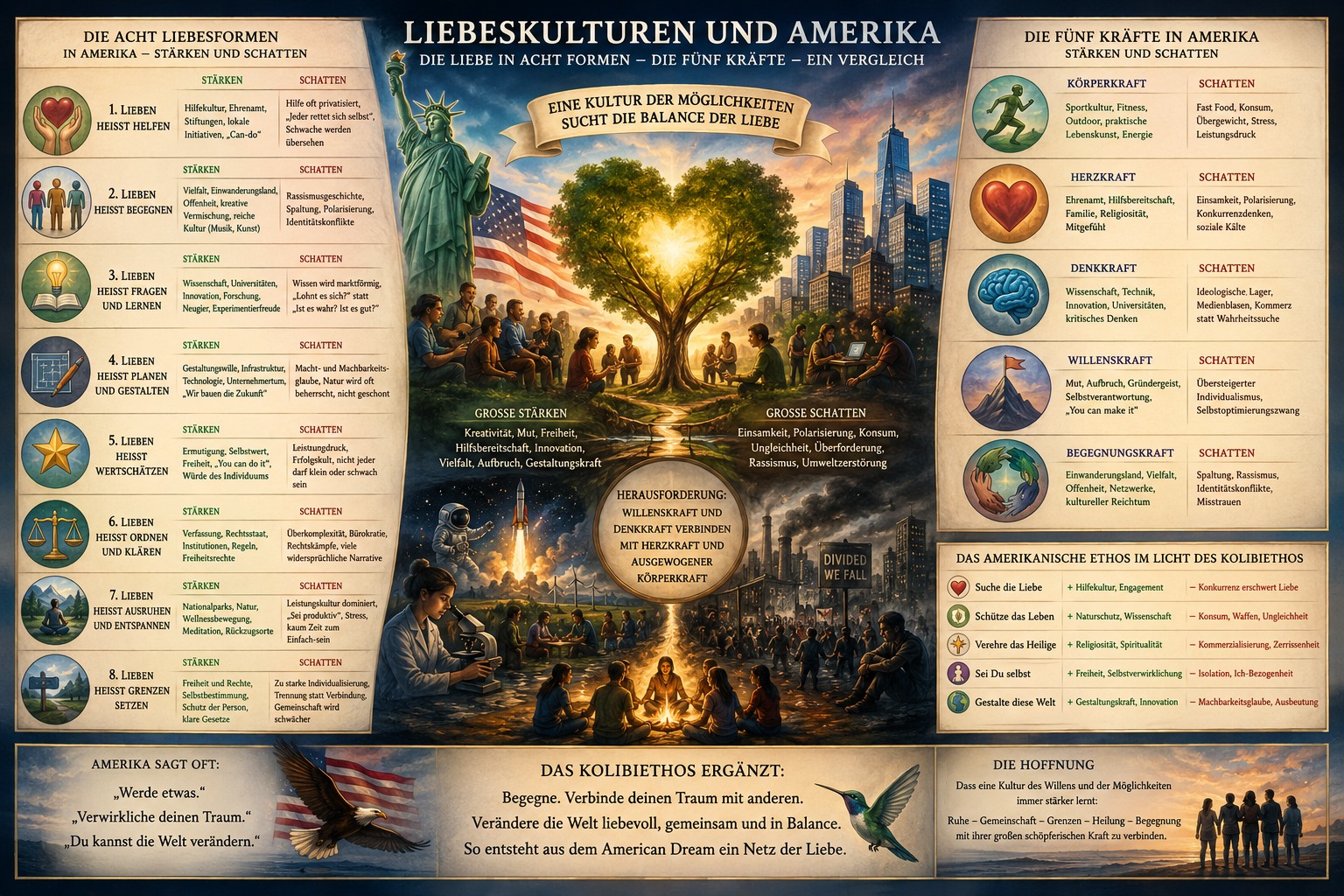 Länder und Kulturen bezogen auf Liebesformen und Grundkräften? Hier am Beispiel USA Länder und Kulturen bezogen auf Liebesformen und Grundkräften? Hier am Beispiel USA