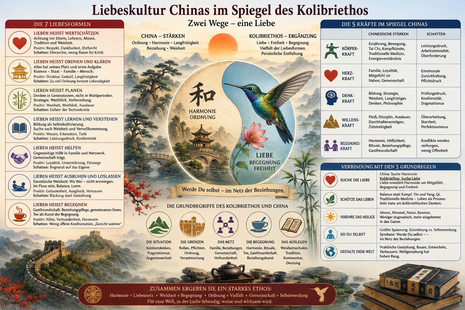 Länder und Kulturen bezogen auf Liebesformen und Grundkräften? Hier am Beispiel China Version 1 Länder und Kulturen bezogen auf Liebesformen und Grundkräften? Hier am Beispiel China Version 1