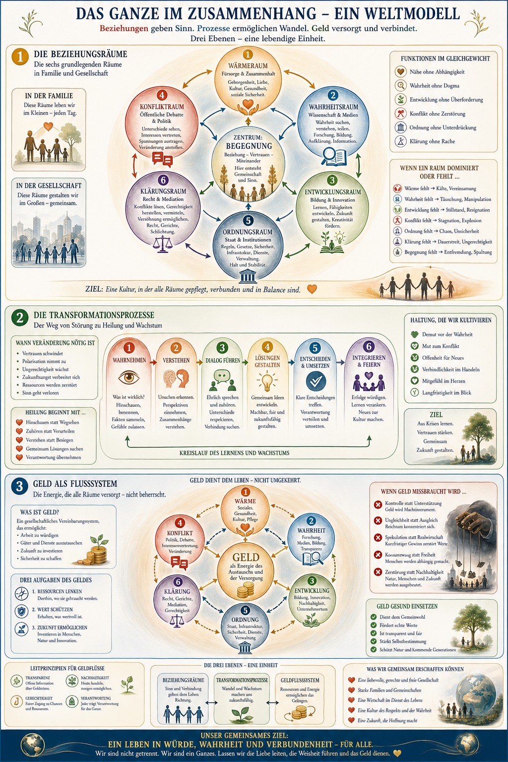 Modell der 6 Räume, die Familiensysteme und Staaten strukturieren Modell der 6 Räume, die Familiensysteme und Staaten strukturieren