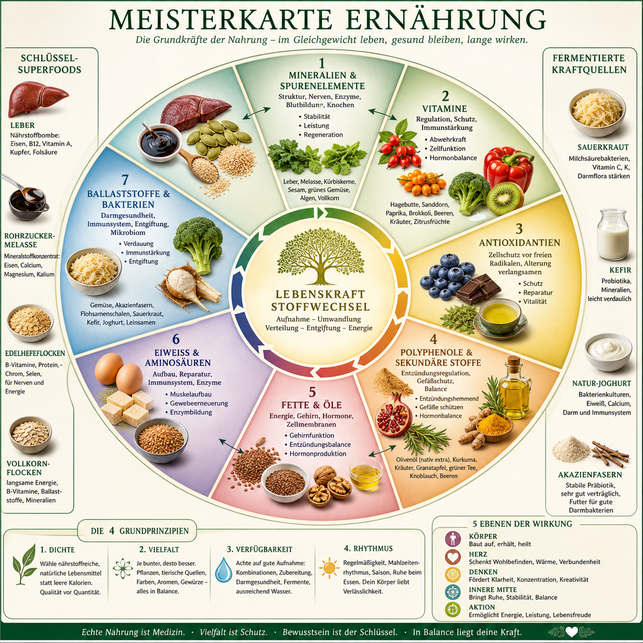 Ernährung in Anlehnung an das Buch Bleibe jung - lebe länger!