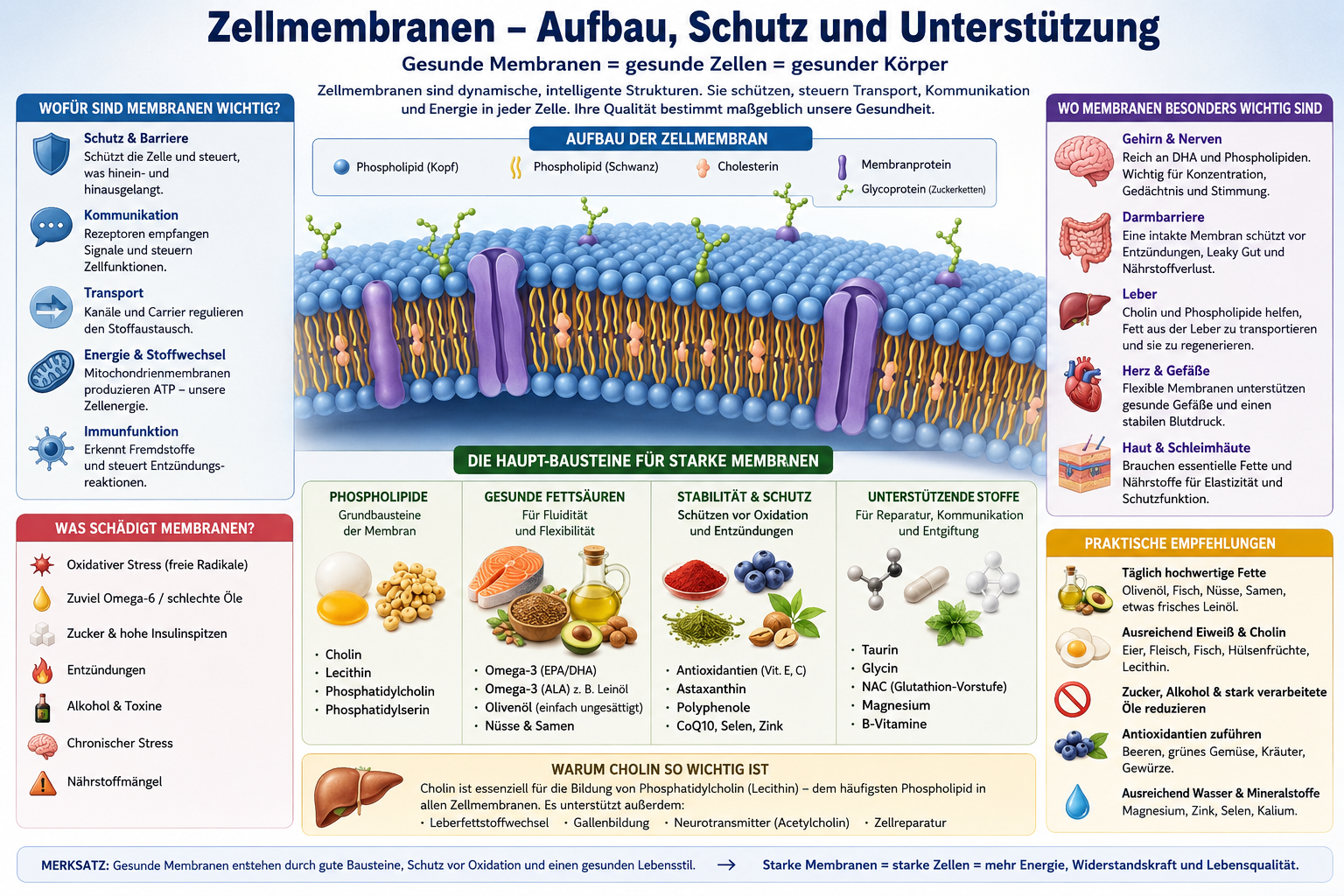Unser Körper besteht fast nur aus Membranen und Grenzflächen!