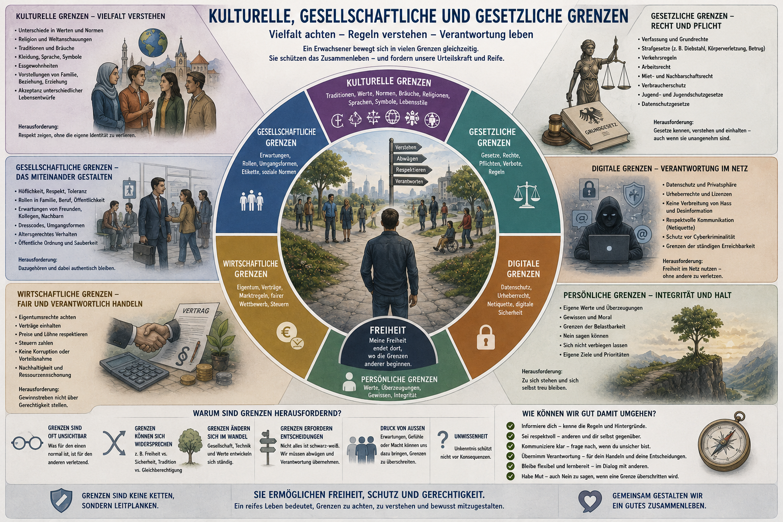 Die Grenzen achten in Staat und Gesellschaft, im öffentlichen Raum