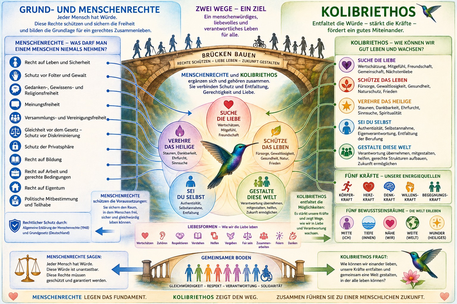 Wichtige Verbindungen von Ethos und Menschenrechten