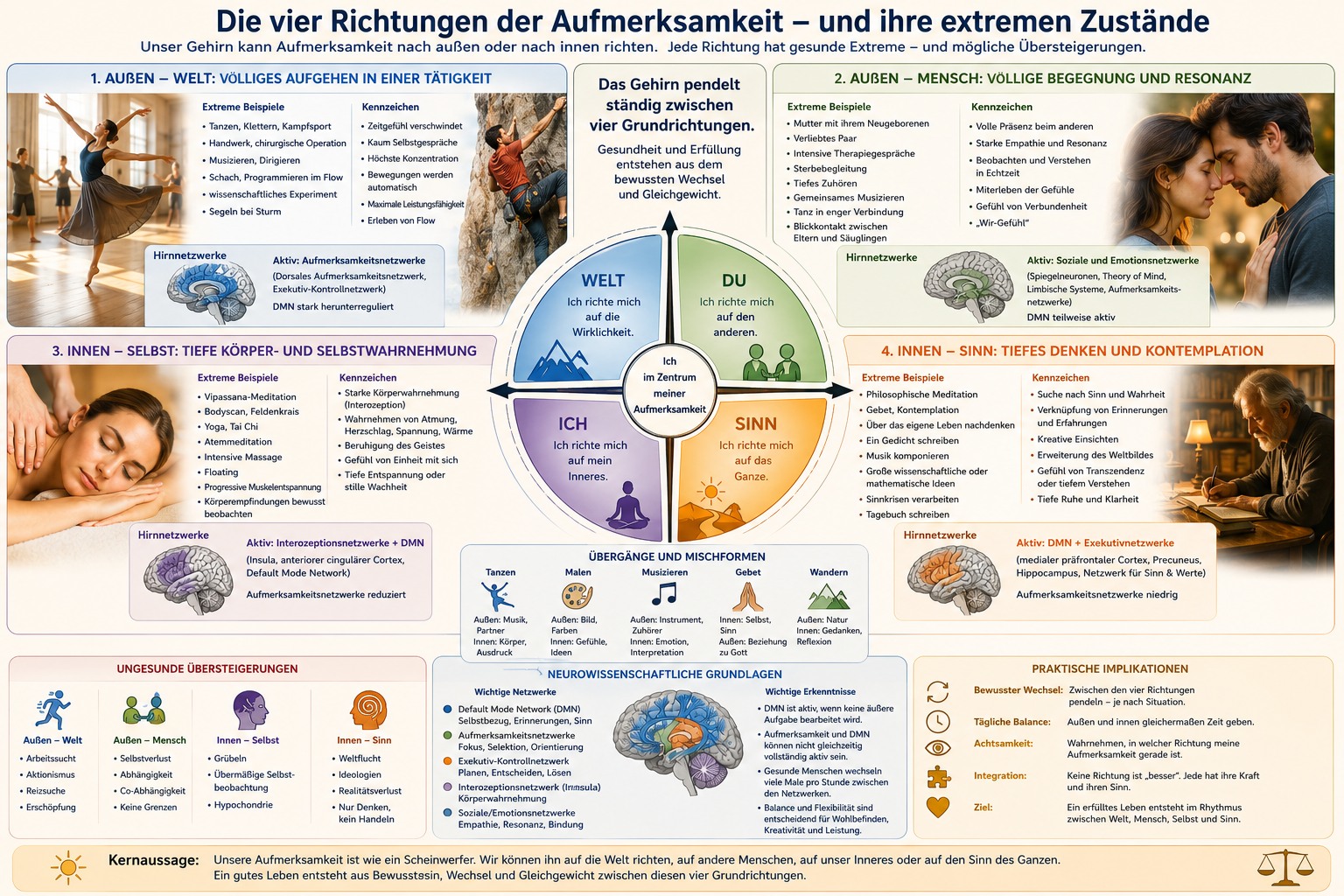 Aufmerksamkeit gerichtet auf das Ich, das Du, die Wirklichkeit oder den Sinn! Aufmerksamkeit gerichtet auf das Ich, das Du, die Wirklichkeit oder den Sinn!