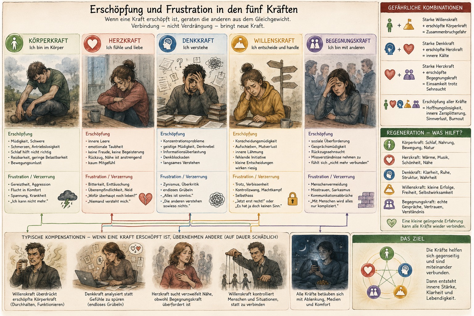 Kräfte haben Grenzen und wir erleben sie als Erschöpfung und Frustration