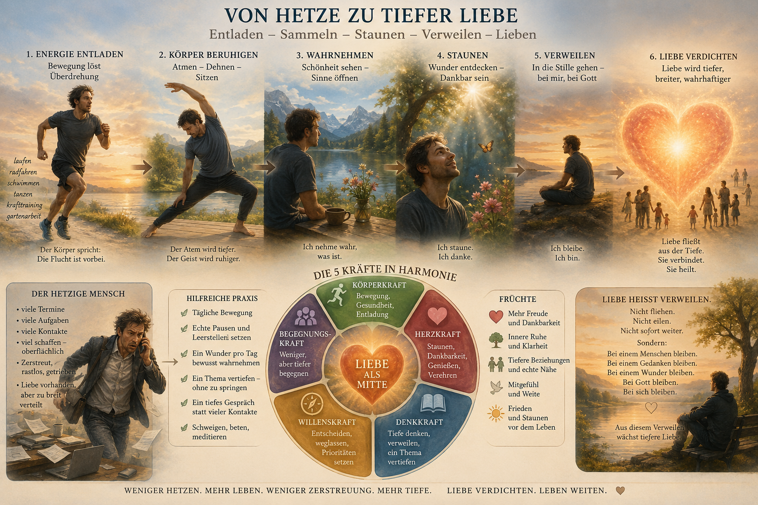 Lieben heißt immer neu den Weg zu tiefer Ruhe und Liebe finde!