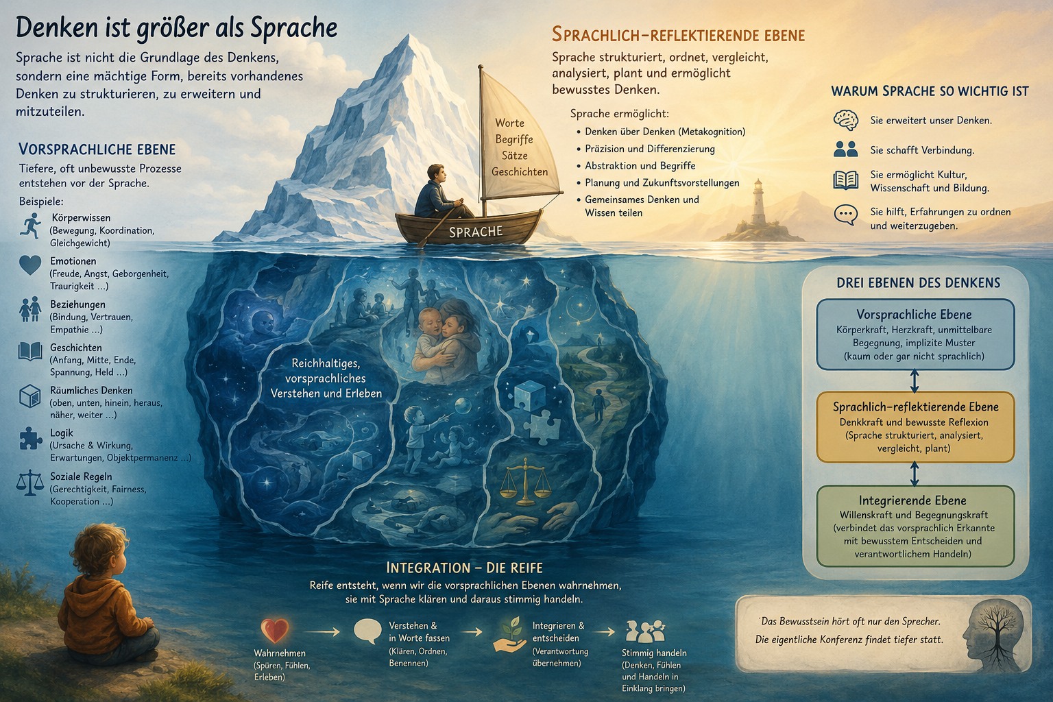 Uns selbst verstehen: Unser Erkennen und Denken beginnt weit vor den Worten und Begriffen. Wir denken direkt in Musik, Klängen, Symbolen, Zusammenhängen, Muster, Regeln und Strukturen. Uns selbst verstehen: Unser Erkennen und Denken beginnt weit vor den Worten und Begriffen. Wir denken direkt in Musik, Klängen, Symbolen, Zusammenhängen, Muster, Regeln und Strukturen.