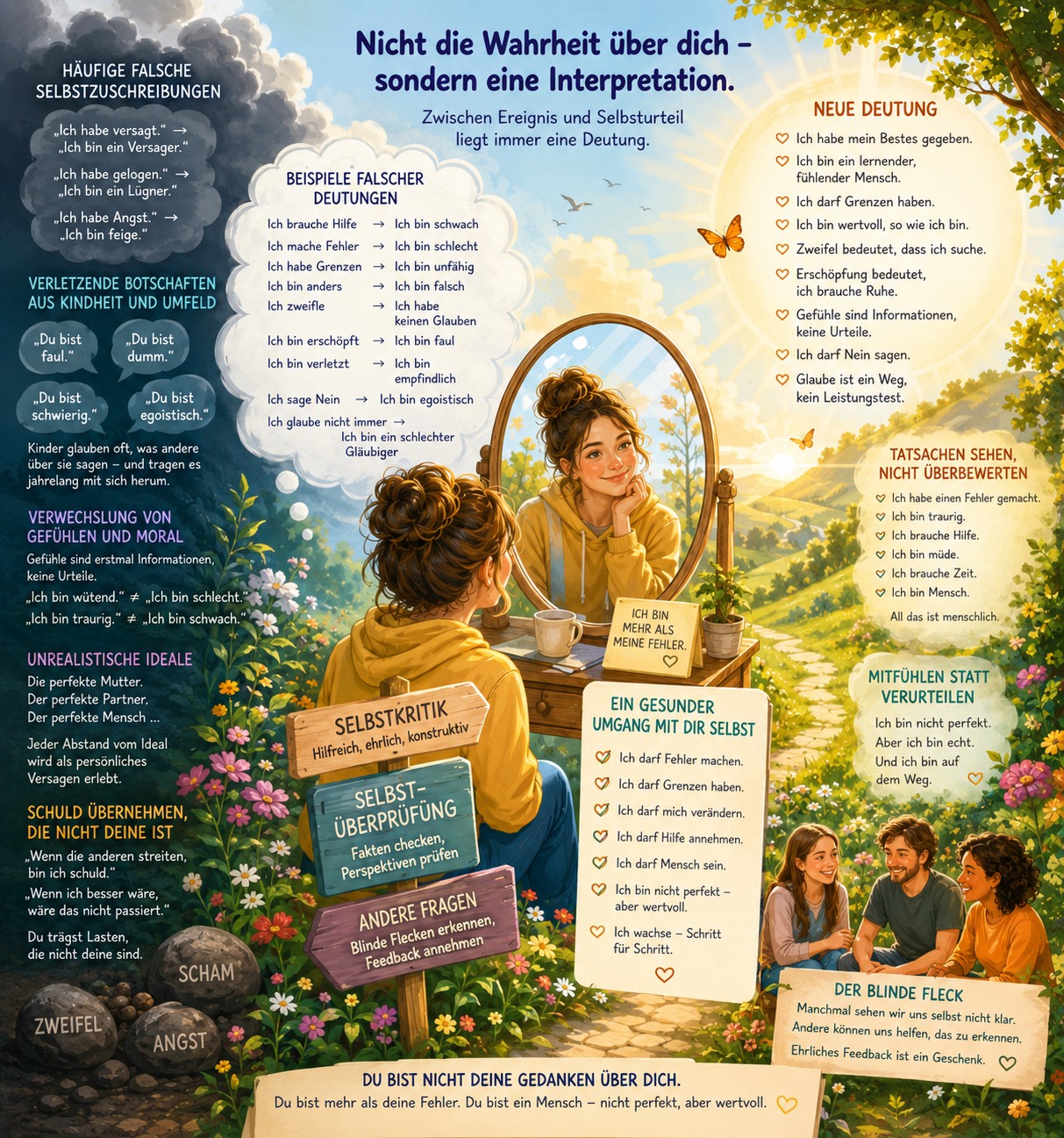 Dein Urteil über Dich Selbst ist oft einseitig! Vorsicht vor zu ungenauer und falscher Selbstkritik! Dein Urteil über Dich Selbst ist oft einseitig! Vorsicht vor zu ungenauer und falscher Selbstkritik!