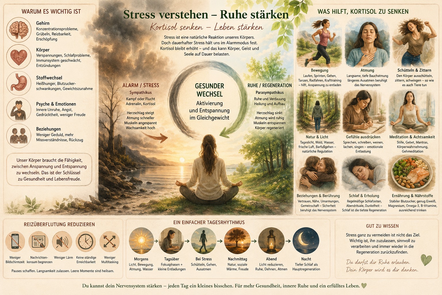 Stress abbauen! (mentaler, sozialer, religiöser, psychischer, physischer Stress)
