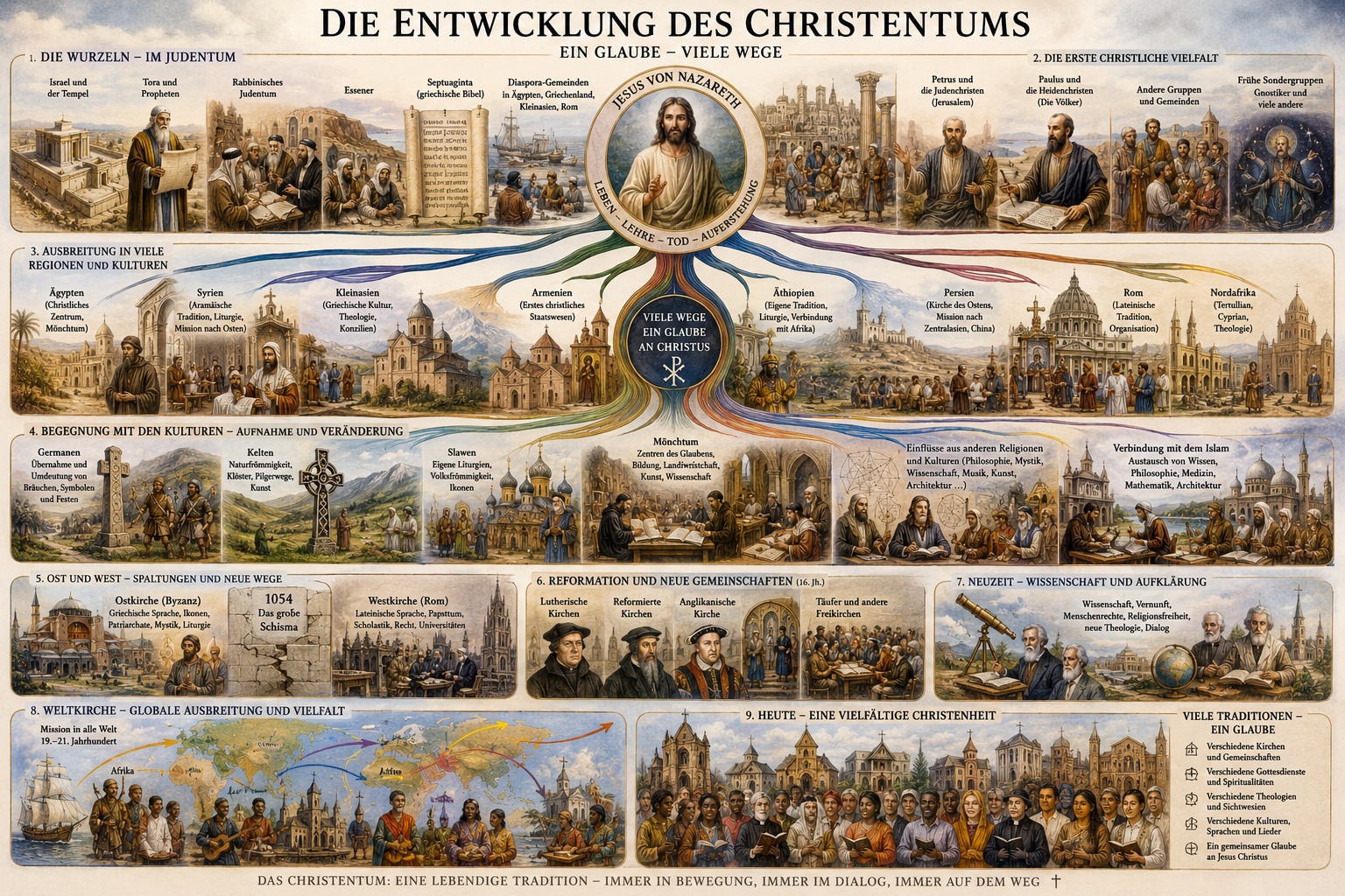 Verwurzelung und Entfaltung der Religionen mit ihrer inneren Multireligiösität: Das Christentum Verwurzelung und Entfaltung der Religionen mit ihrer inneren Multireligiösität: Das Christentum