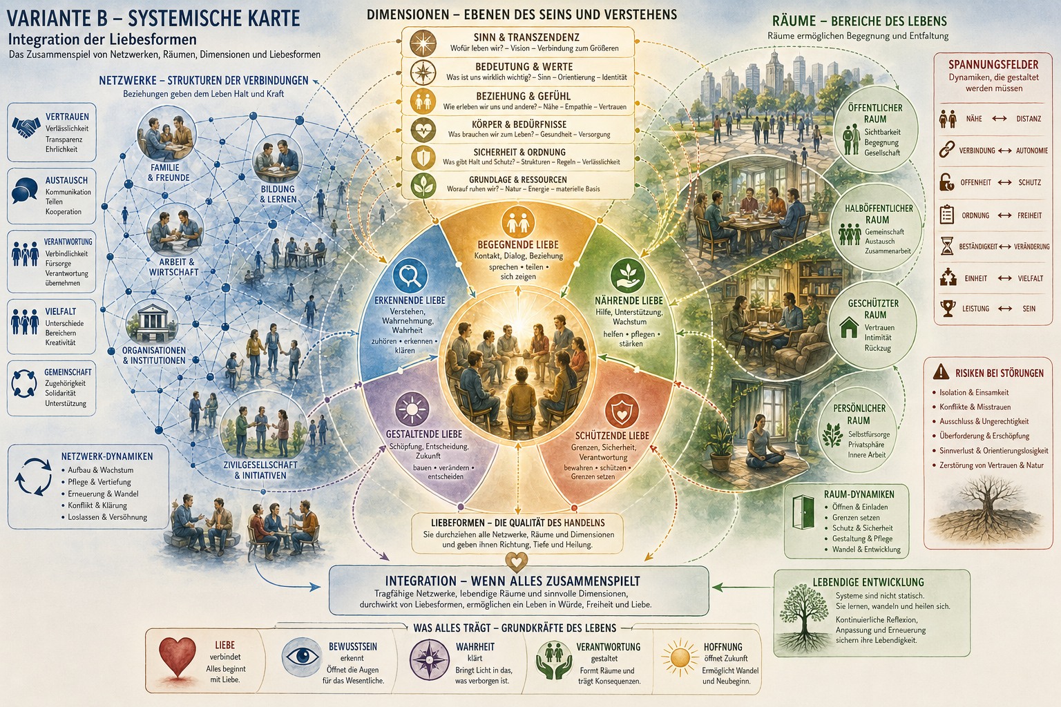 Erweiterte Darstellung des Zusammenspiels von Netzen, Dimensionen und Räumen Erweiterte Darstellung des Zusammenspiels von Netzen, Dimensionen und Räumen
